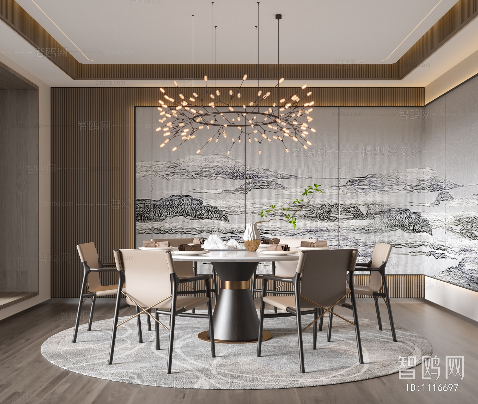 New Chinese Style Dining Room