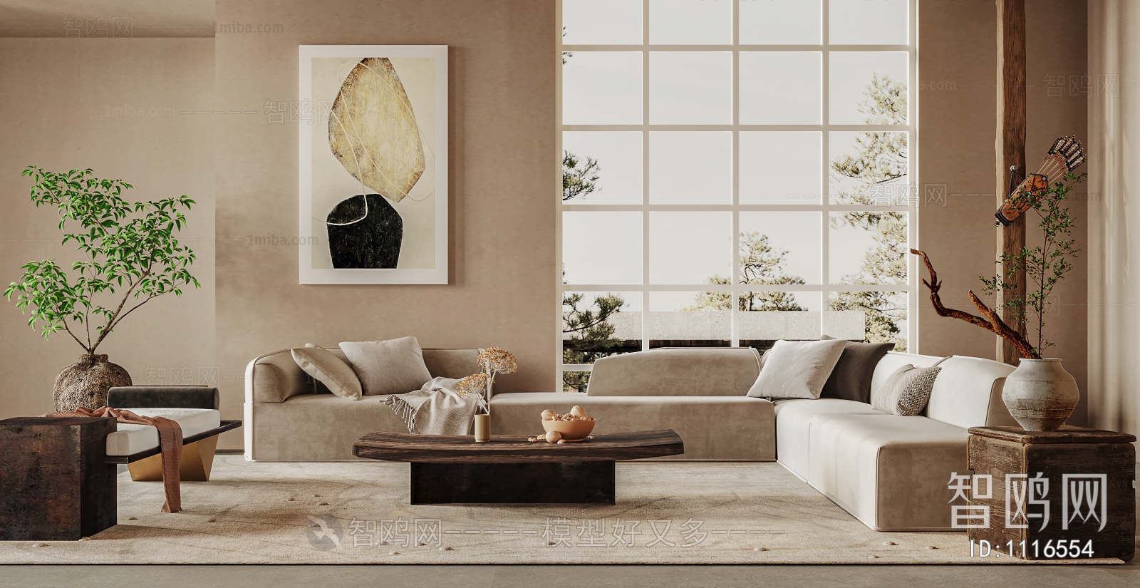 Wabi-sabi Style A Living Room