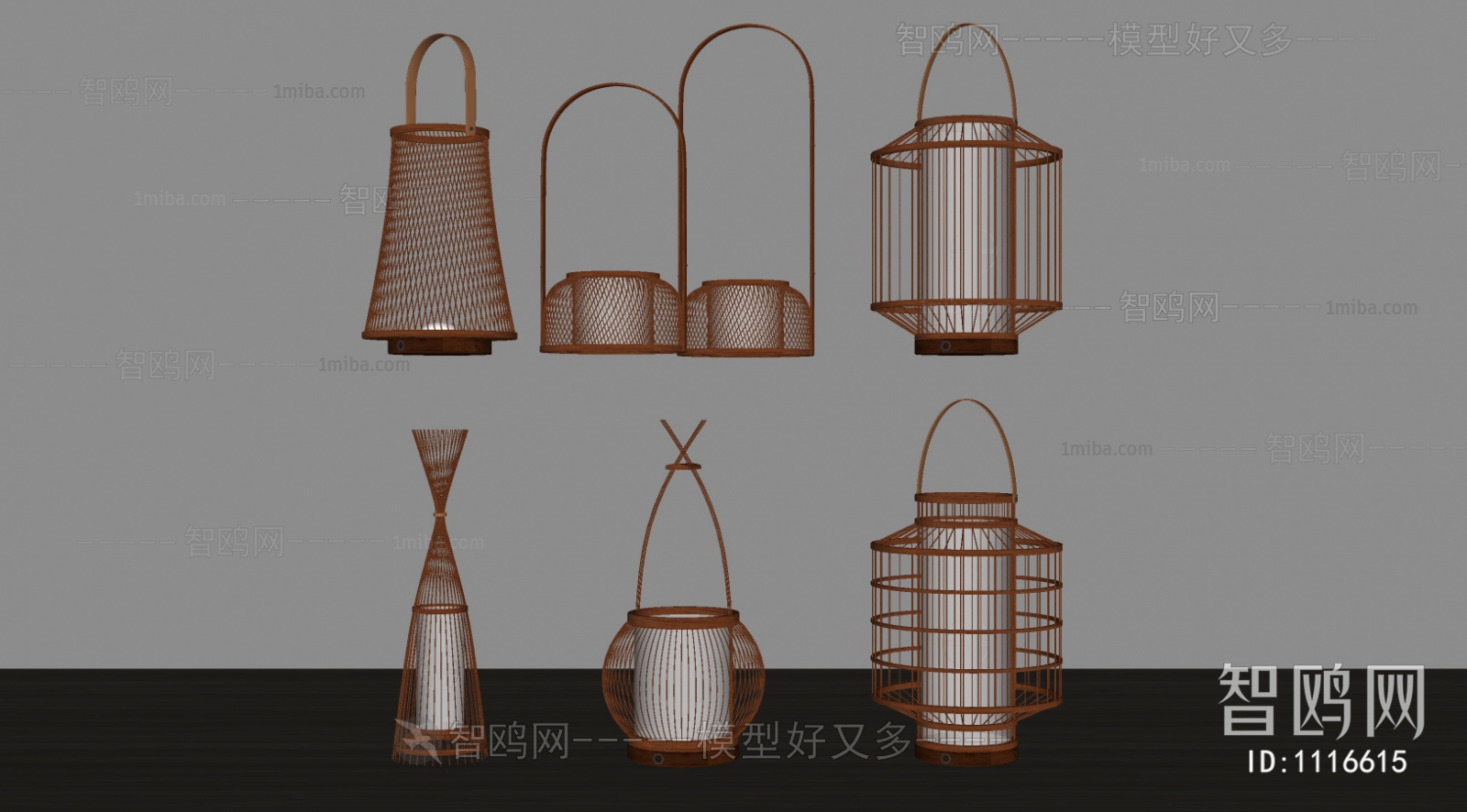 新中式台灯组合