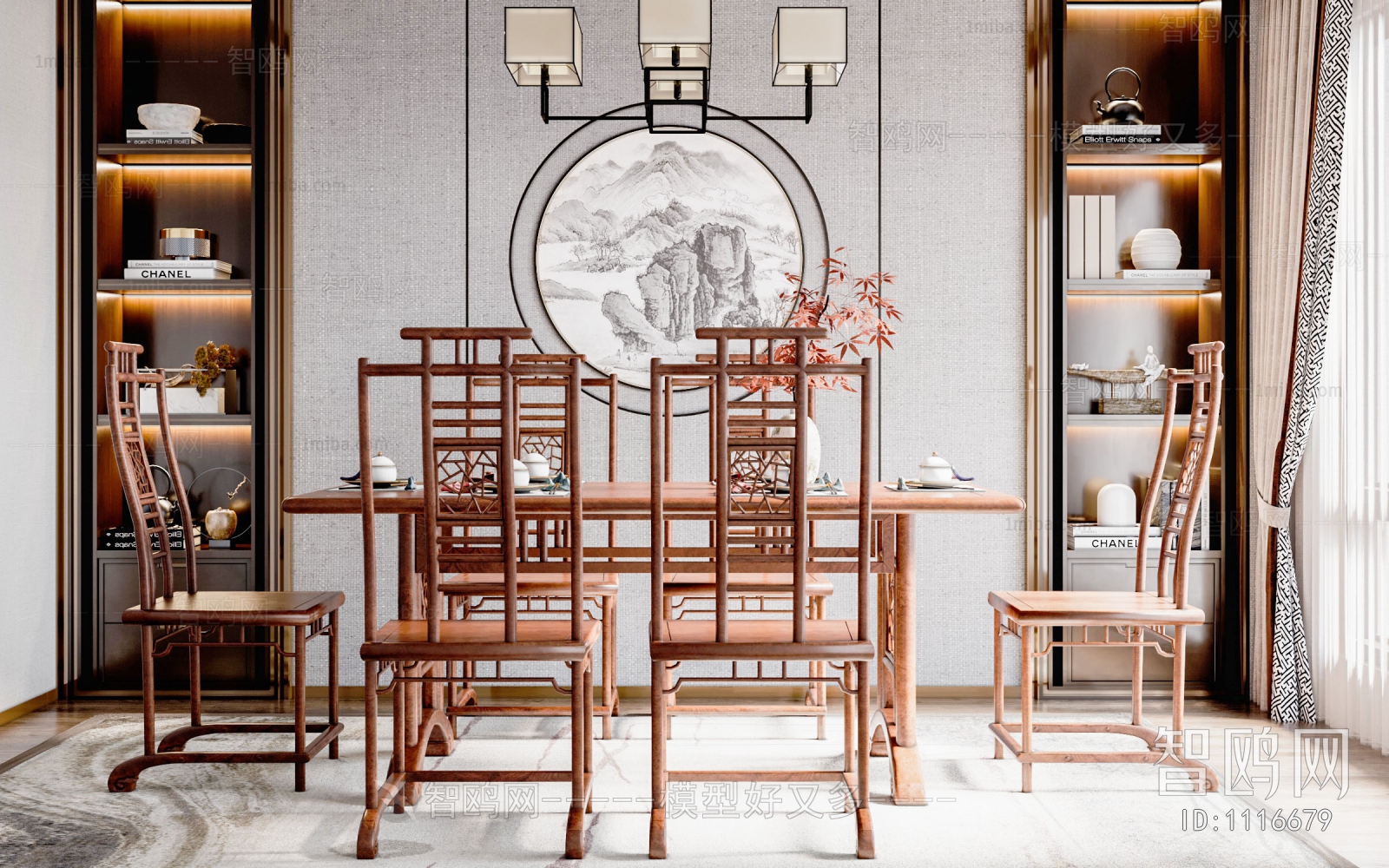 New Chinese Style Dining Table And Chairs