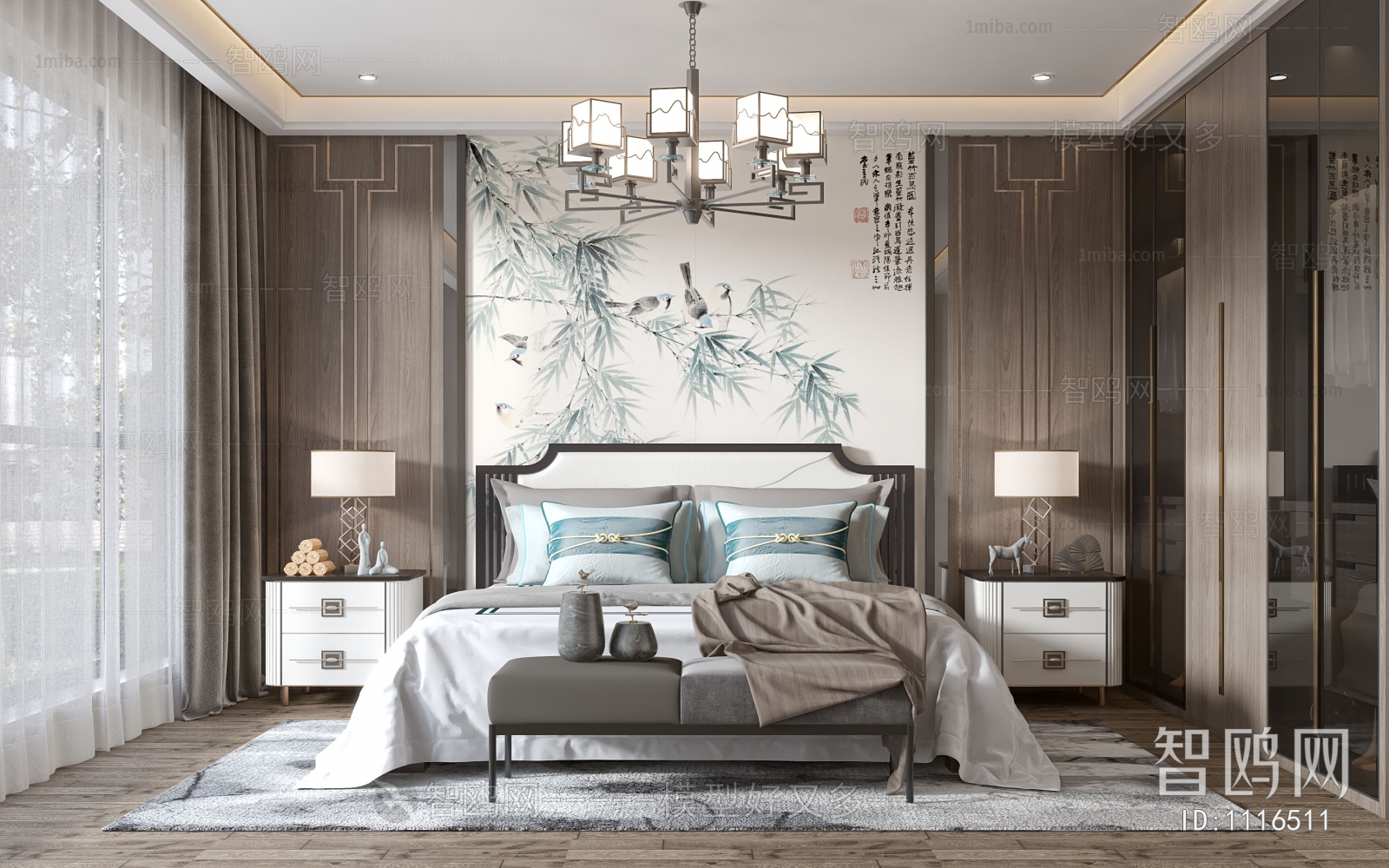 New Chinese Style Bedroom