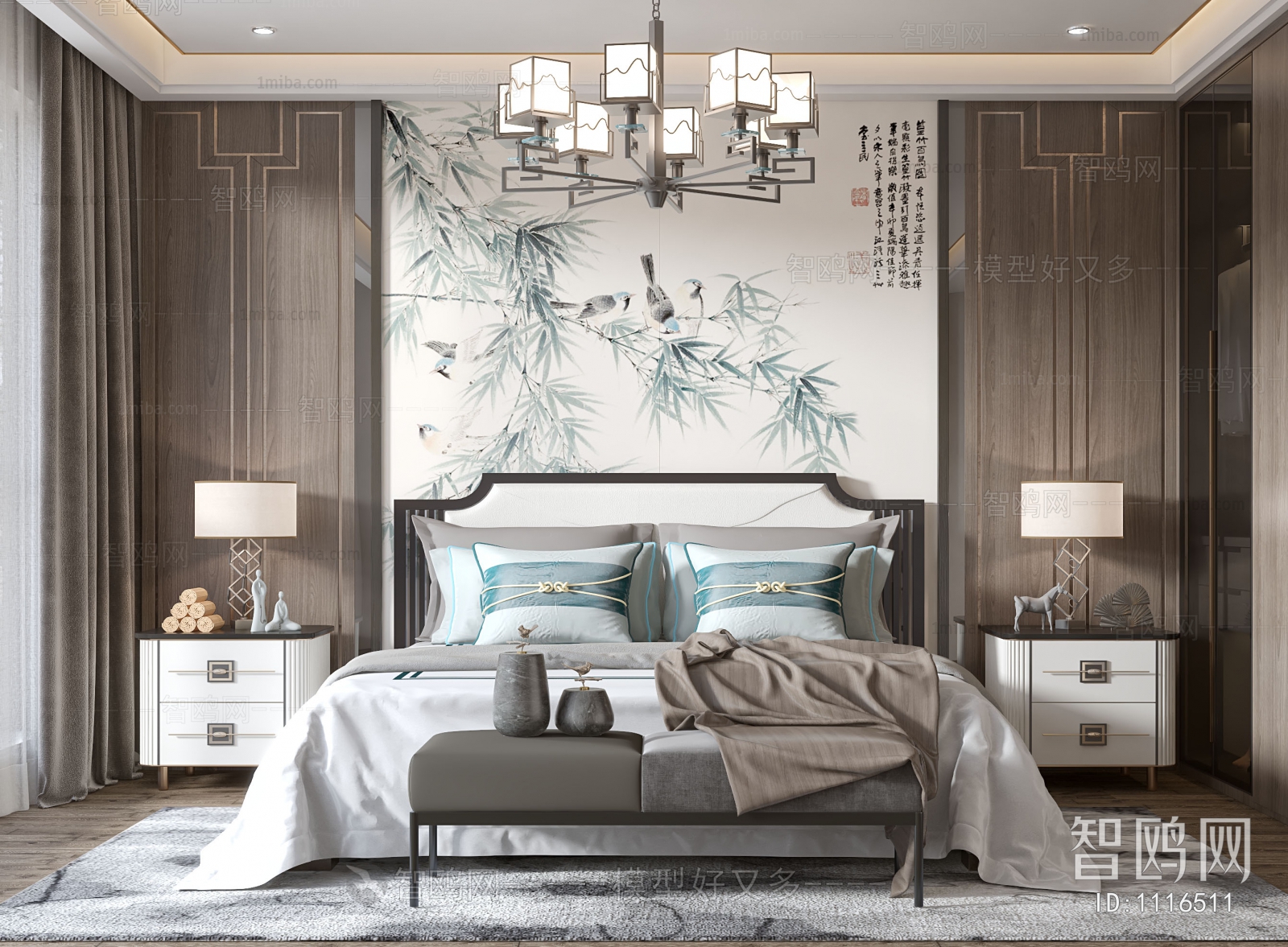 New Chinese Style Bedroom