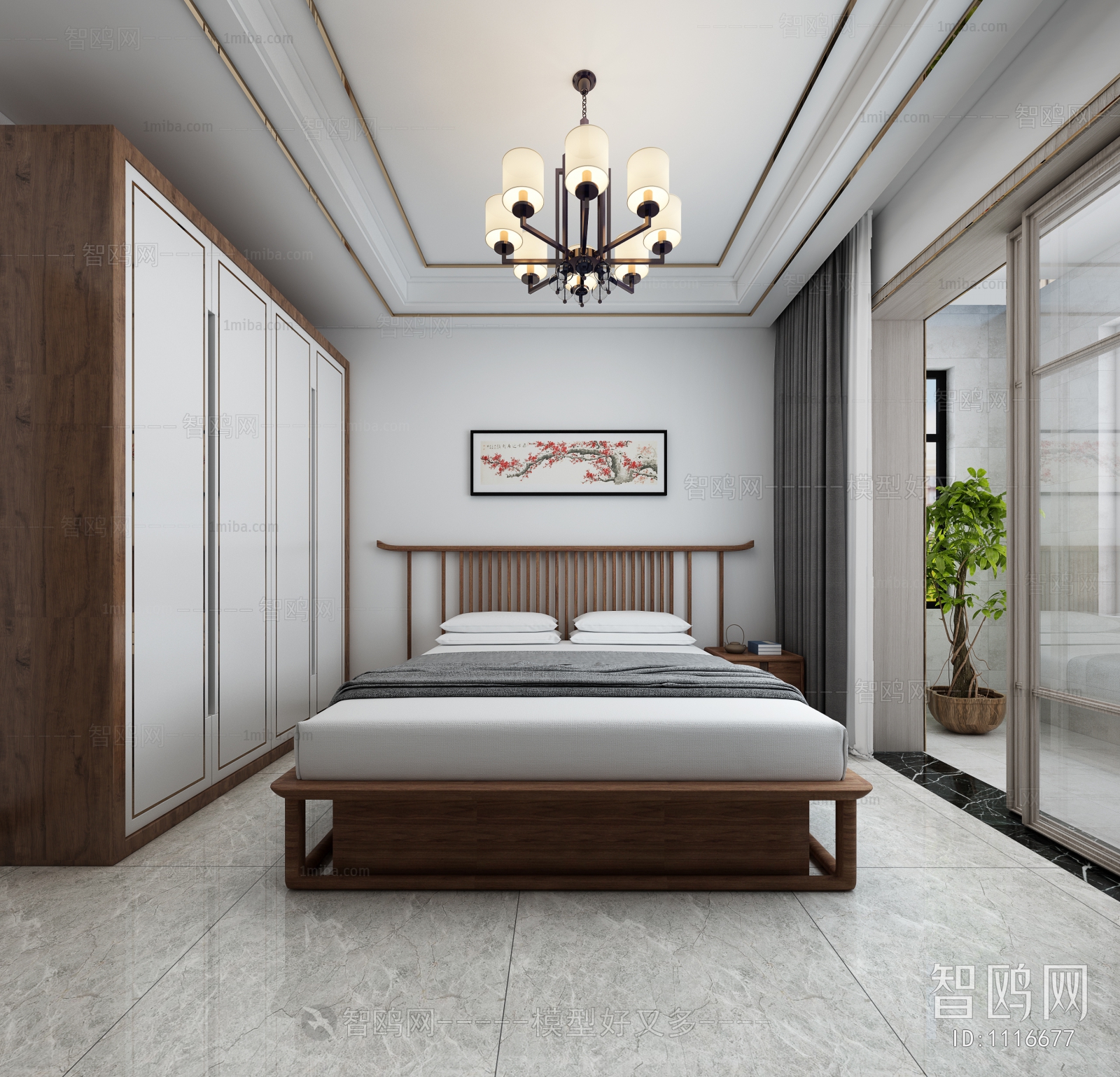 New Chinese Style Bedroom