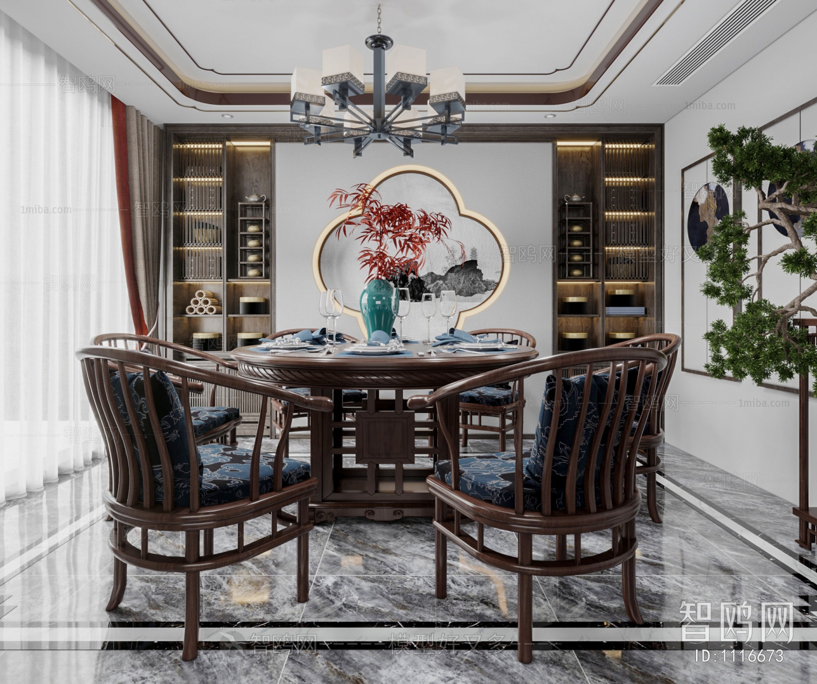 New Chinese Style Dining Room