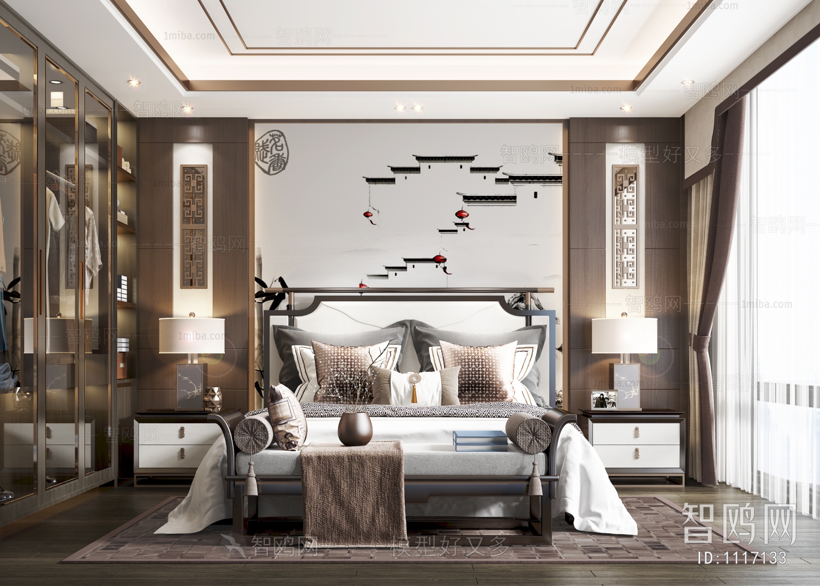 New Chinese Style Bedroom