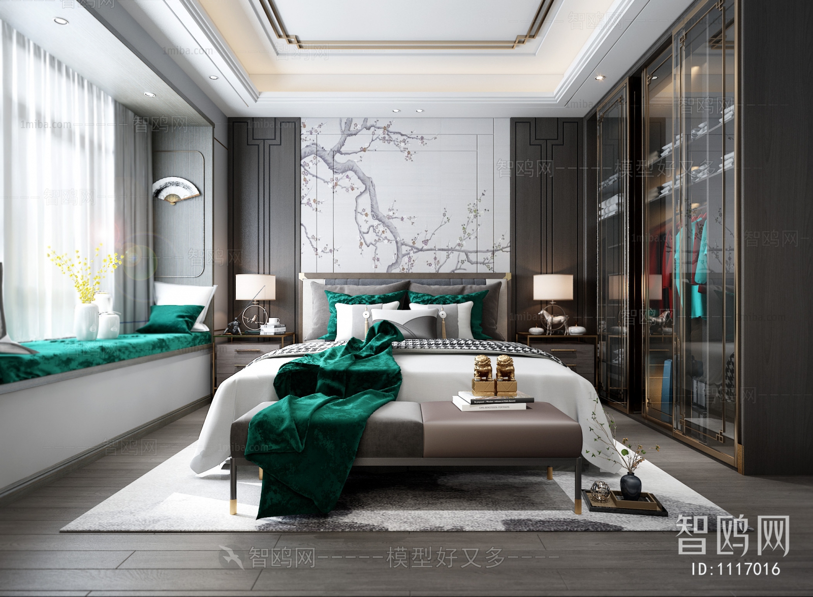 New Chinese Style Bedroom