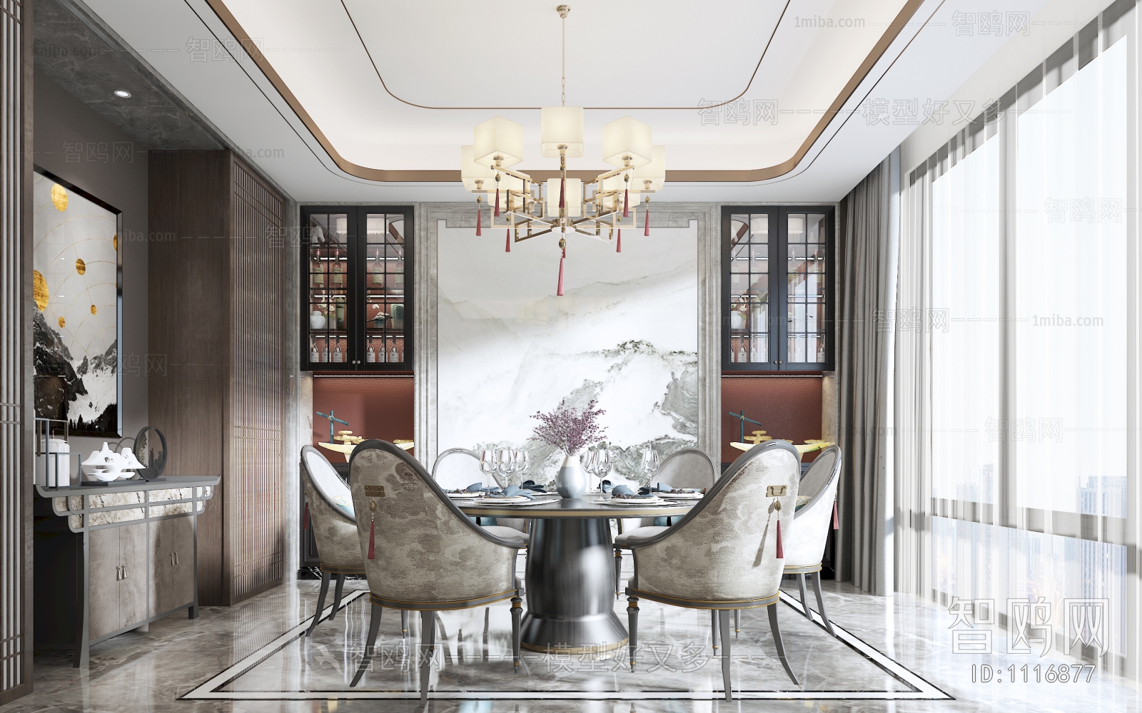 New Chinese Style Dining Room