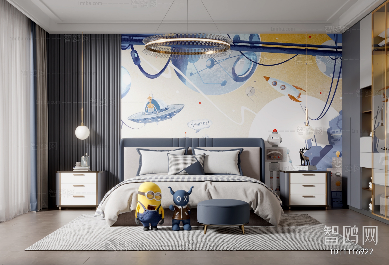 Modern Boy's Room And Son's Room