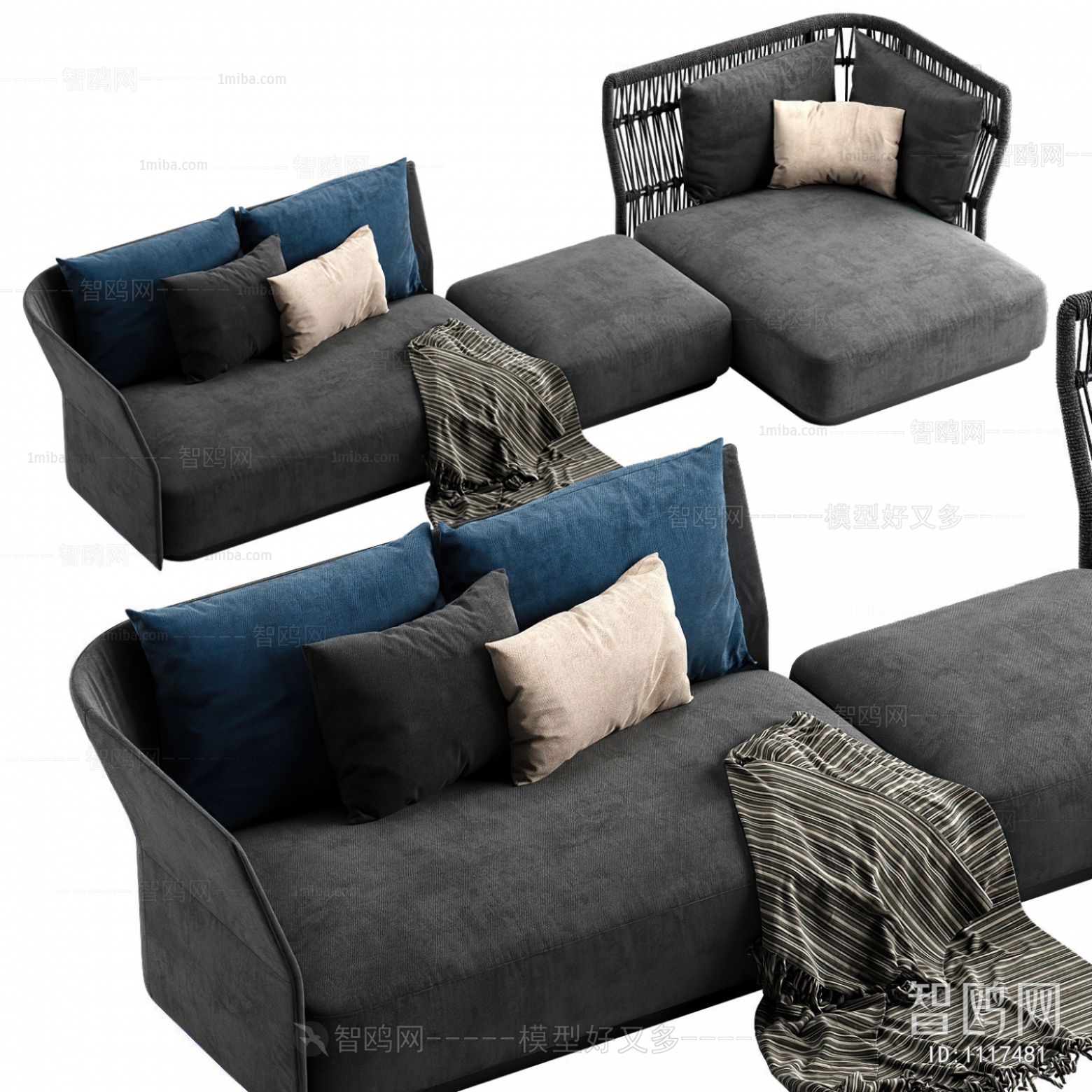 Modern Multi Person Sofa