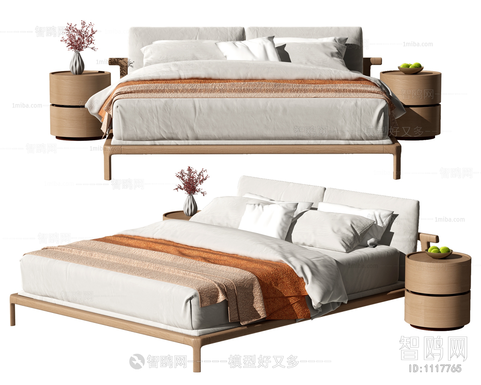 New Chinese Style Double Bed