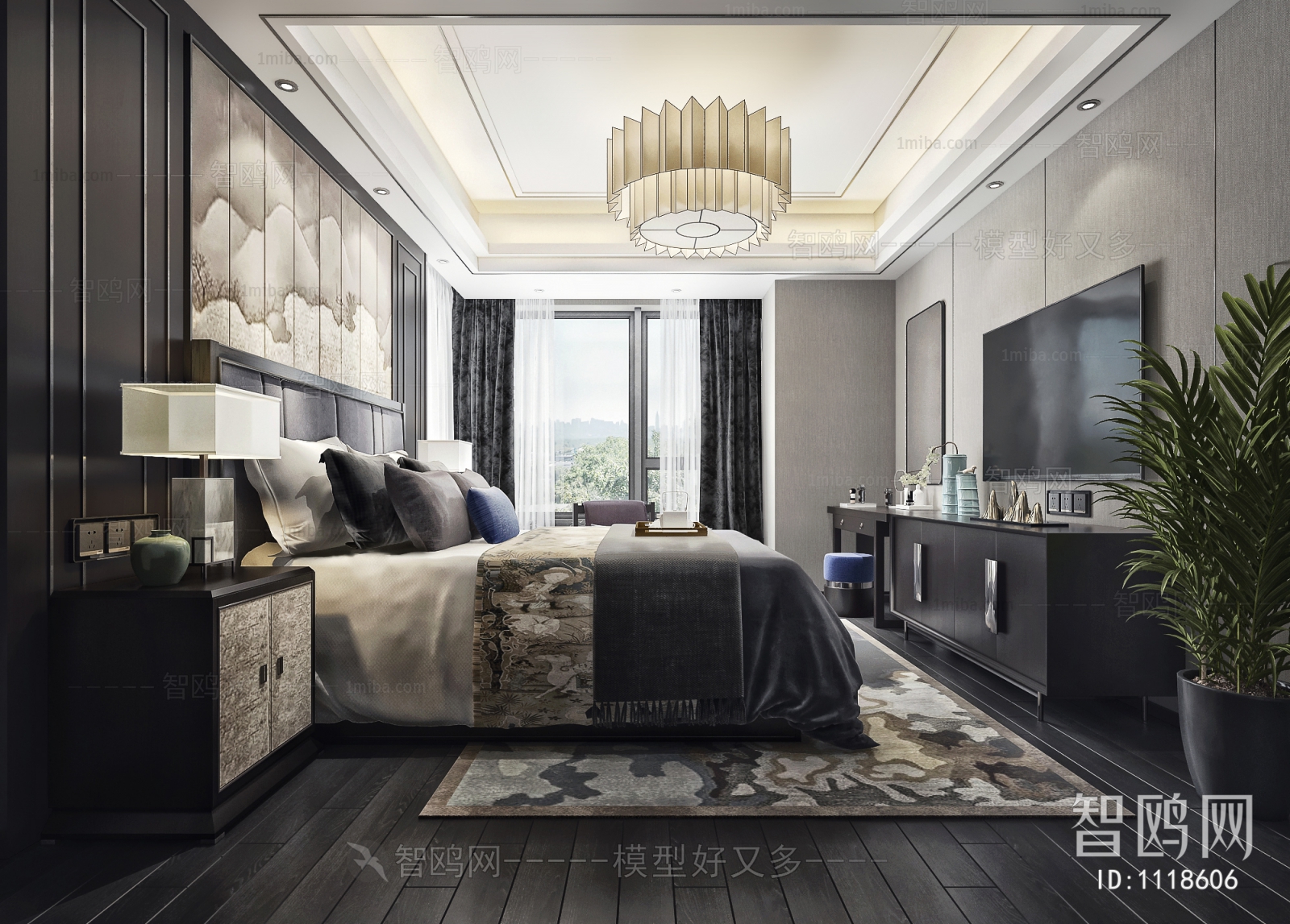 New Chinese Style Bedroom