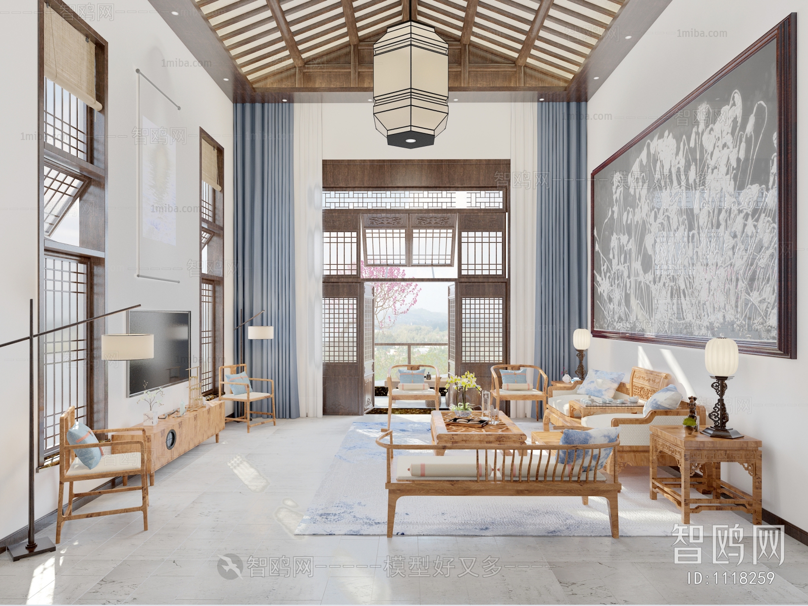 New Chinese Style A Living Room