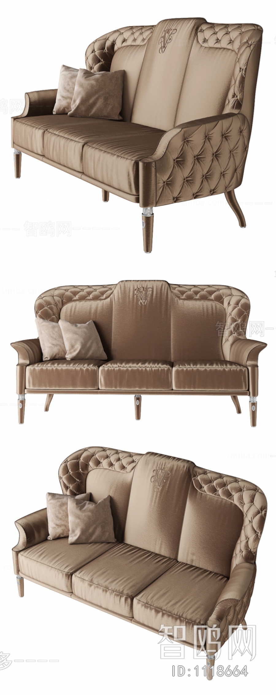 American Style Three-seat Sofa