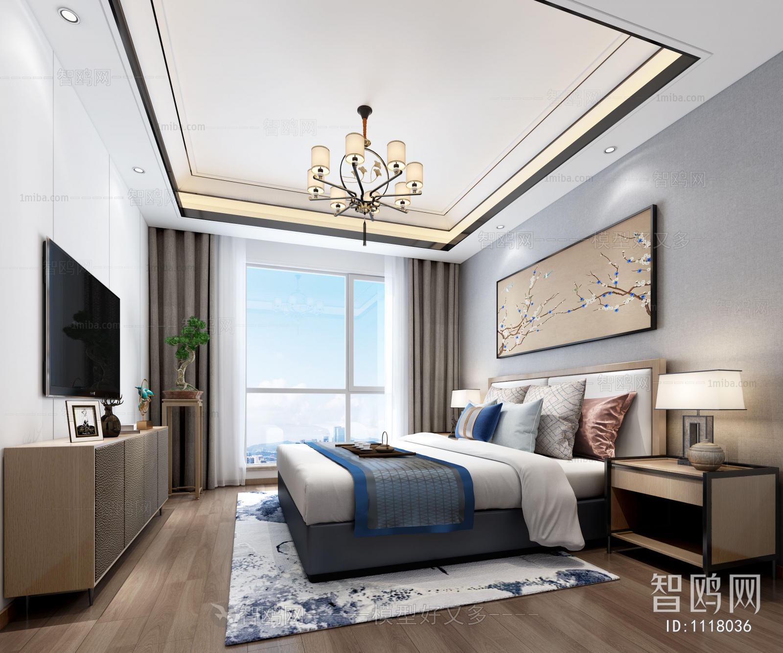 New Chinese Style Bedroom