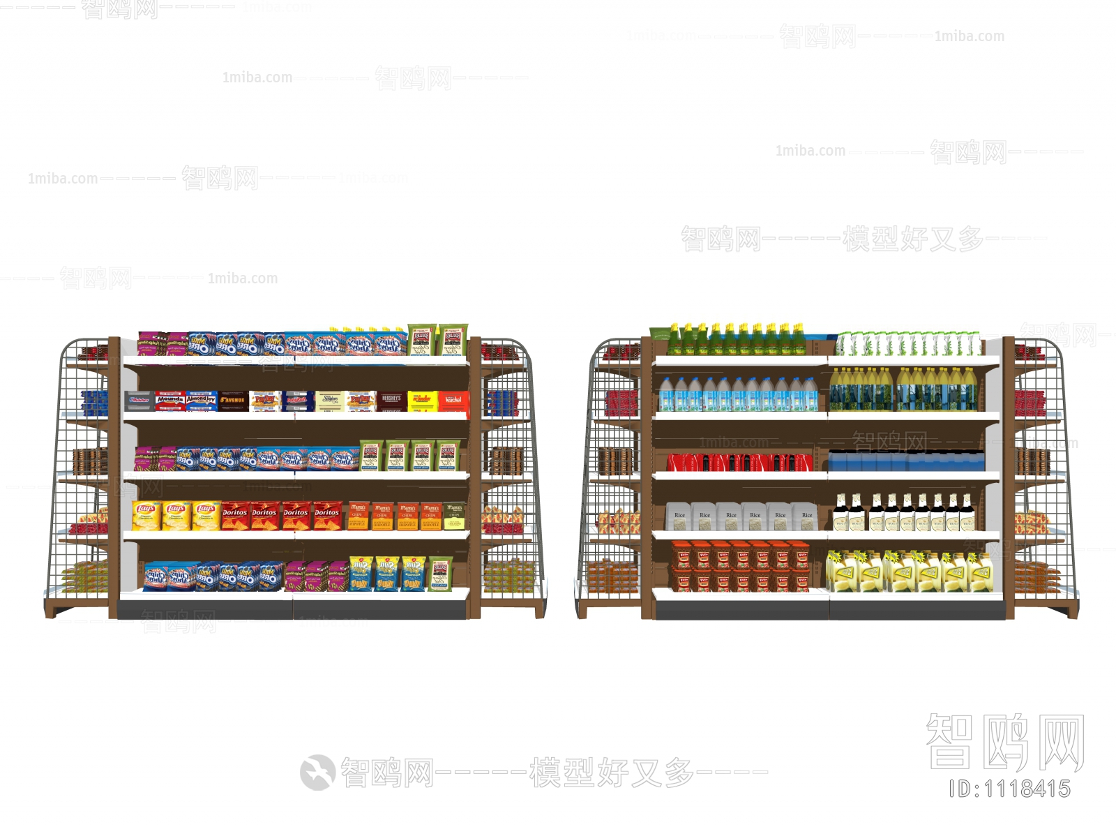 Modern Supermarket Shelf