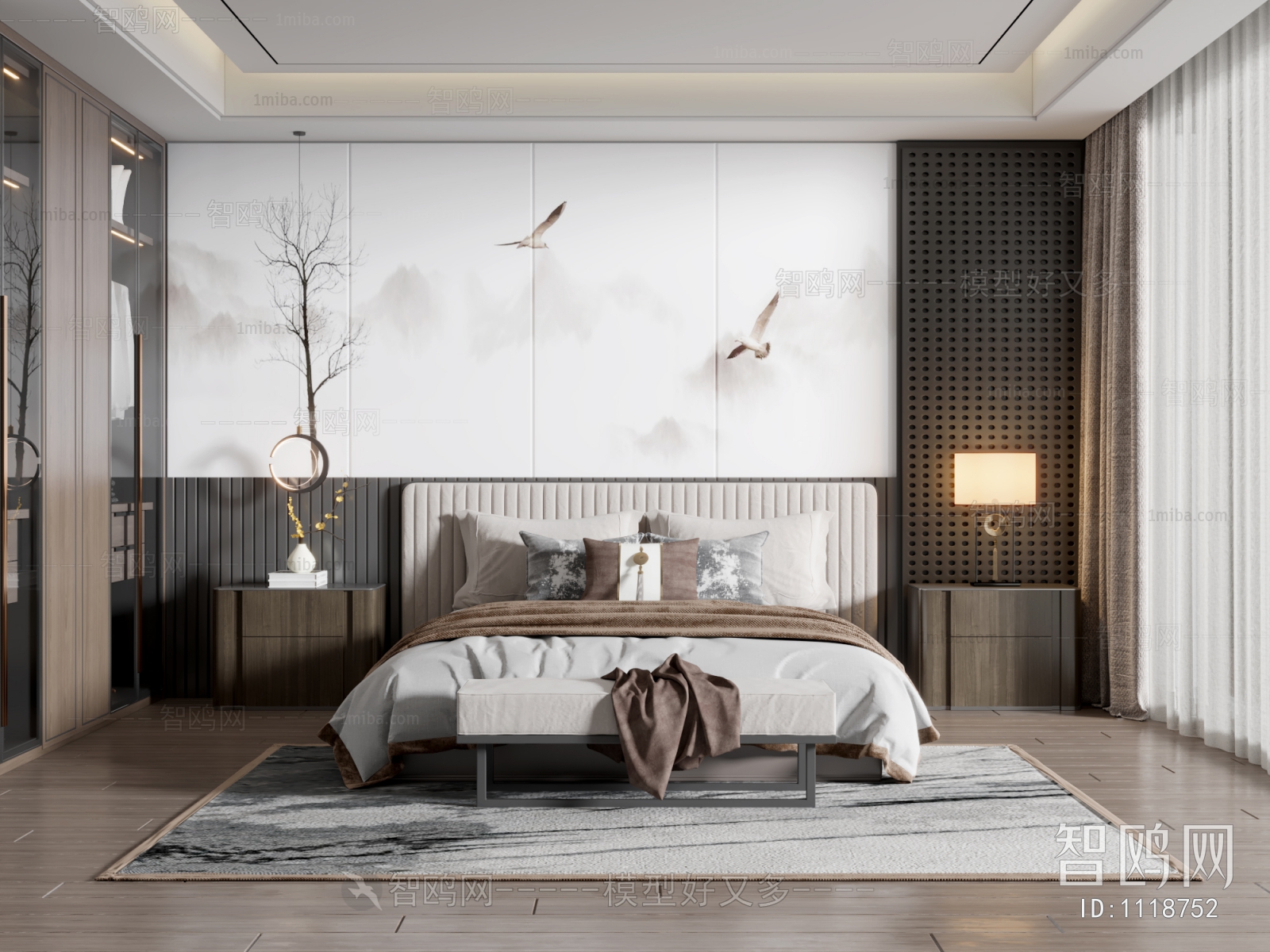 New Chinese Style Bedroom