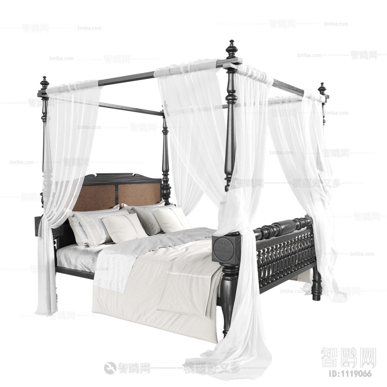 Southeast Asian Style Double Bed