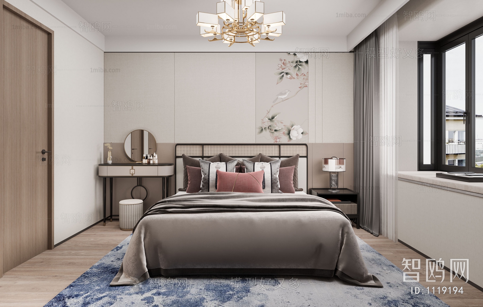 New Chinese Style Bedroom