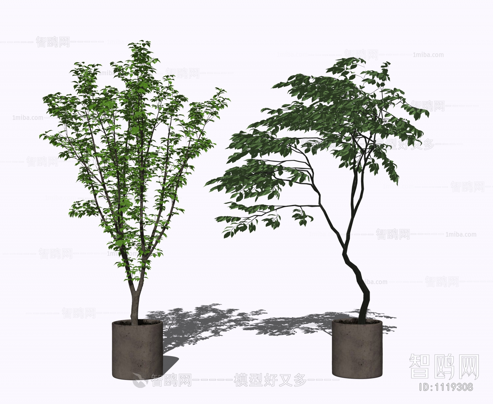 现代落地绿植盆栽