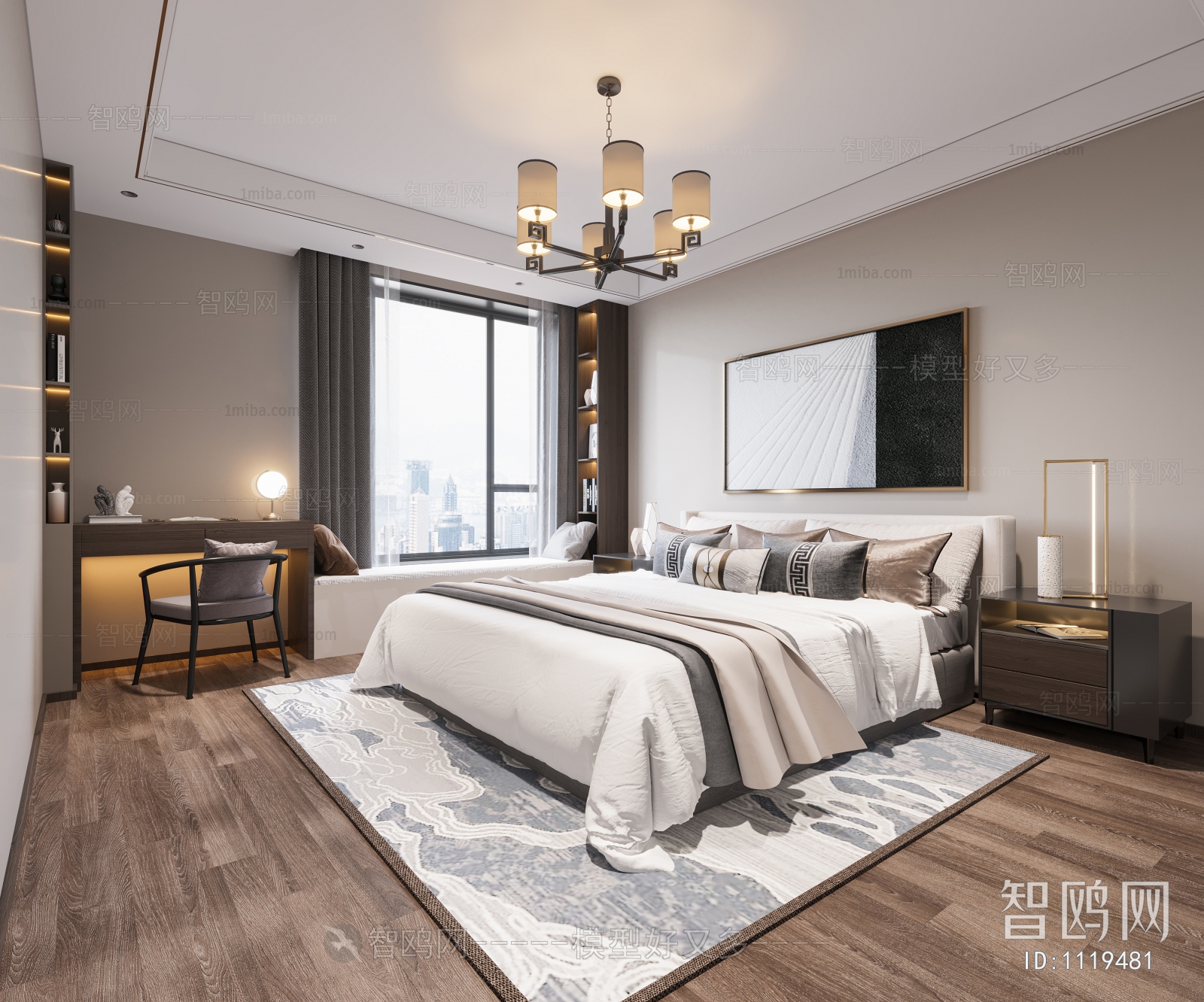 New Chinese Style Bedroom