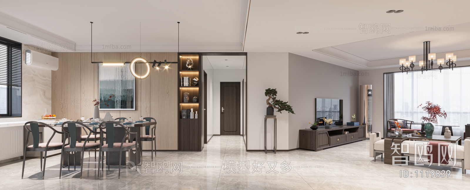 New Chinese Style A Living Room