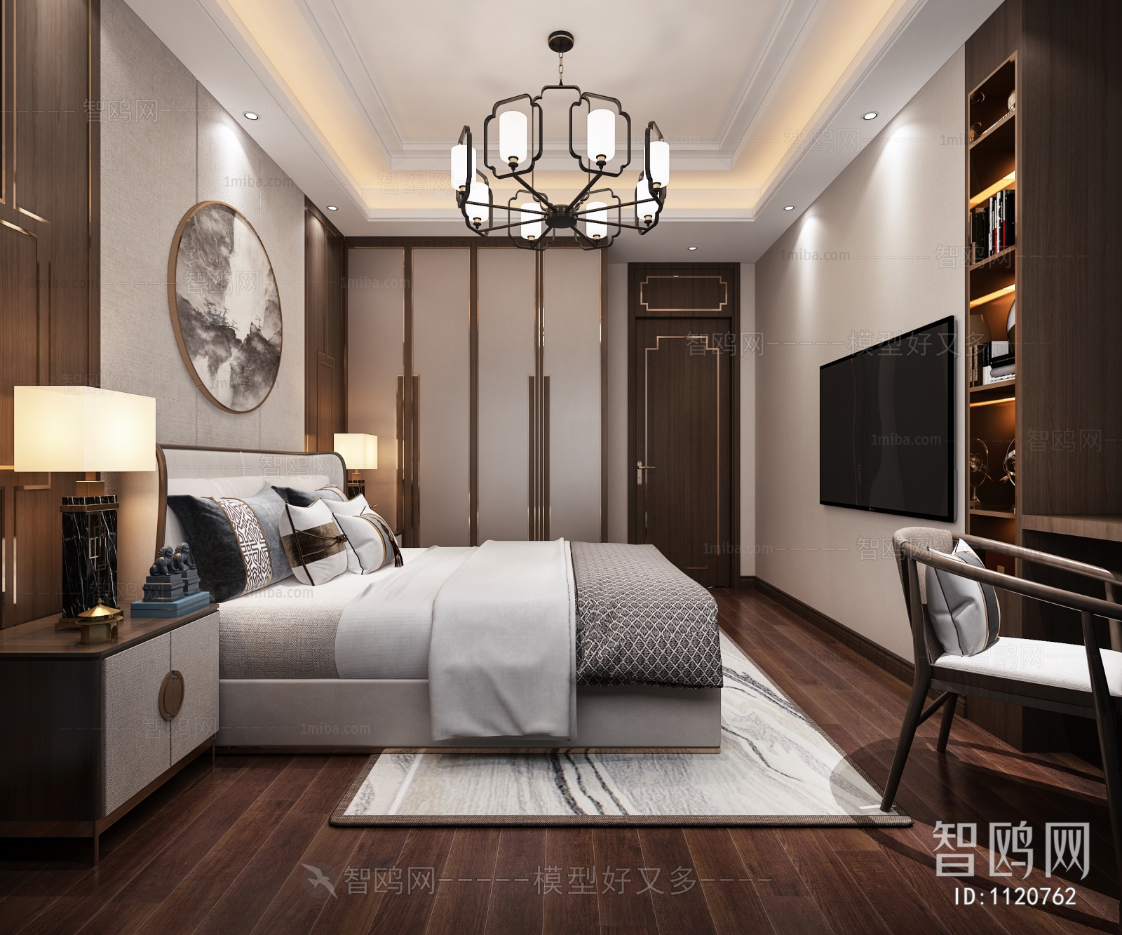 New Chinese Style Bedroom