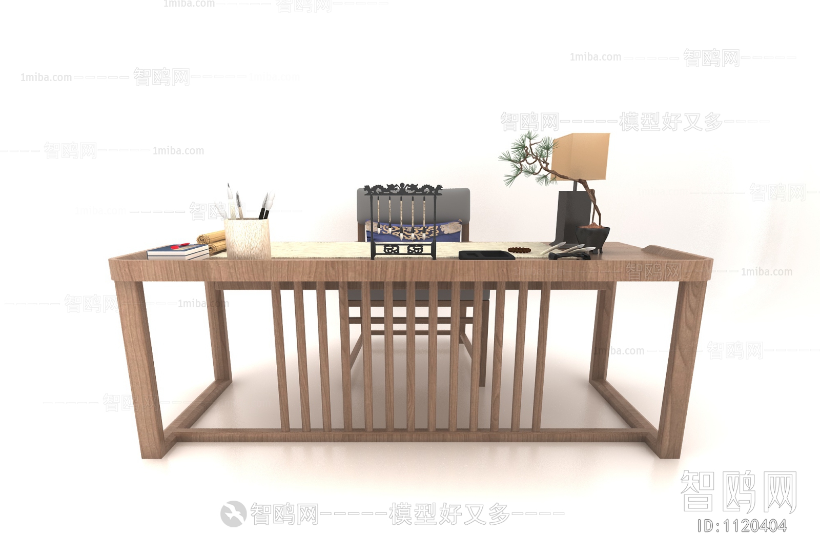 New Chinese Style Computer Desk And Chair