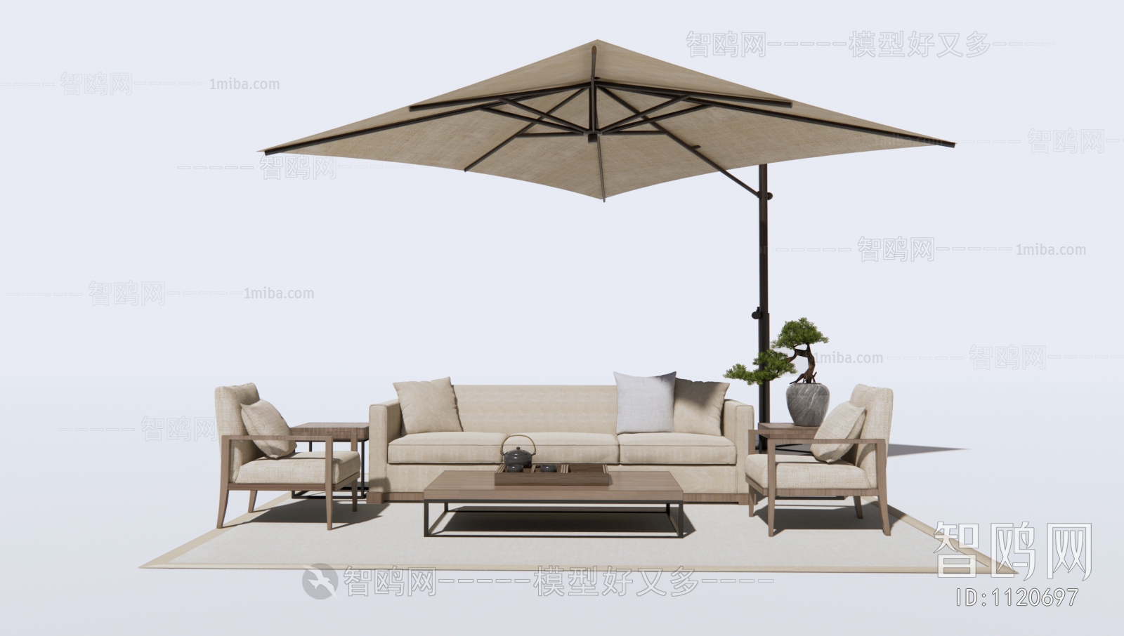 New Chinese Style Sofa Combination