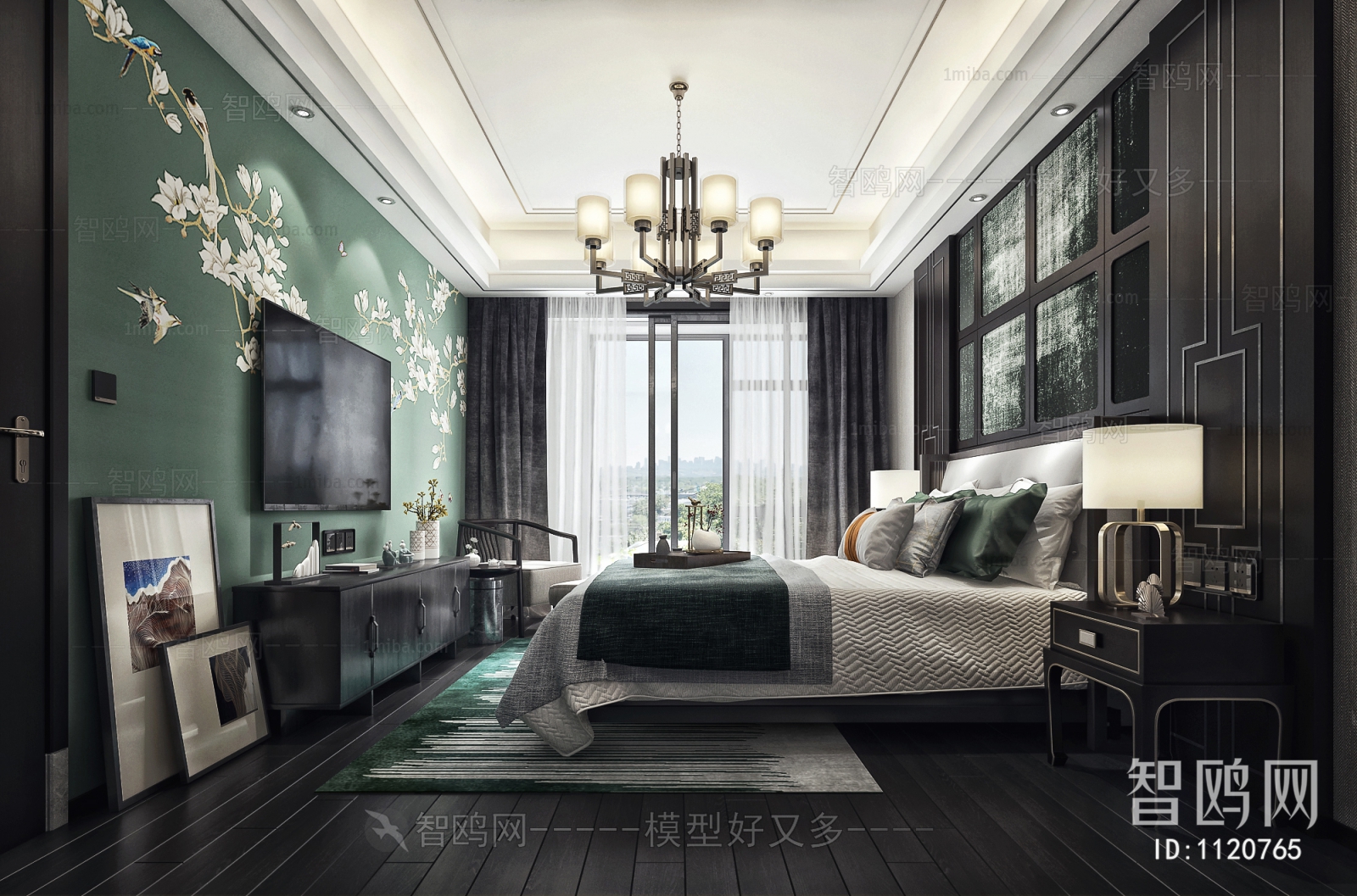 New Chinese Style Bedroom