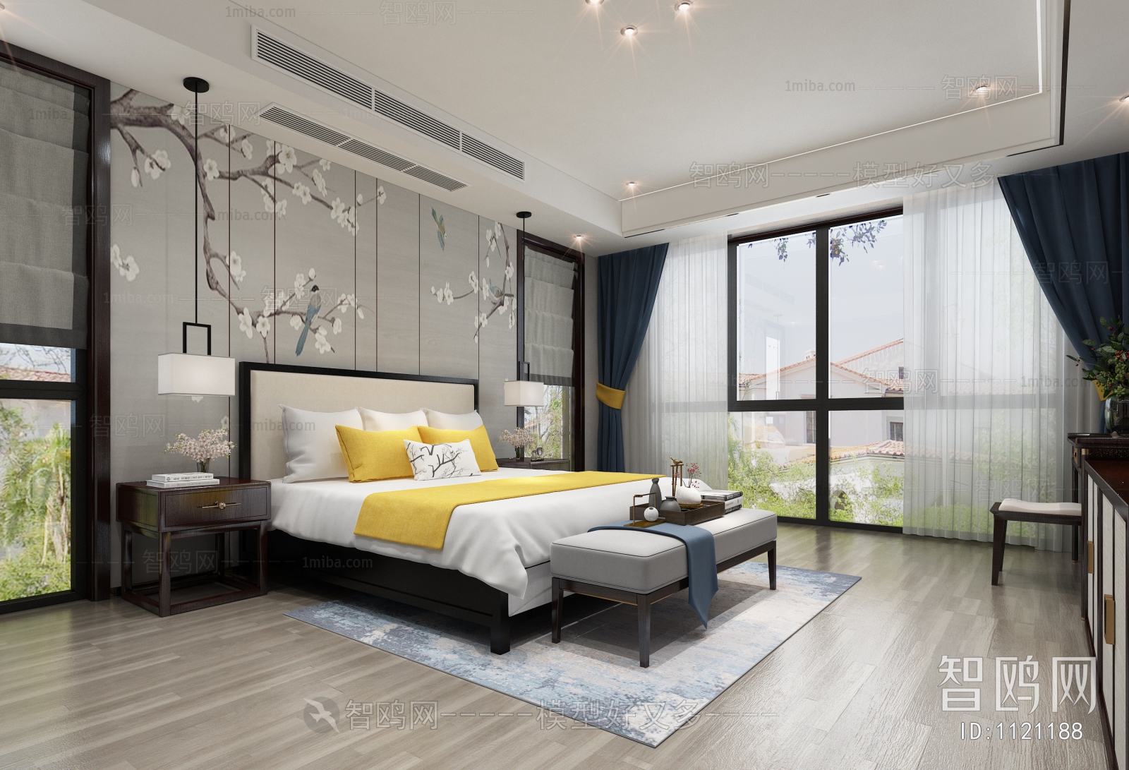 New Chinese Style Bedroom