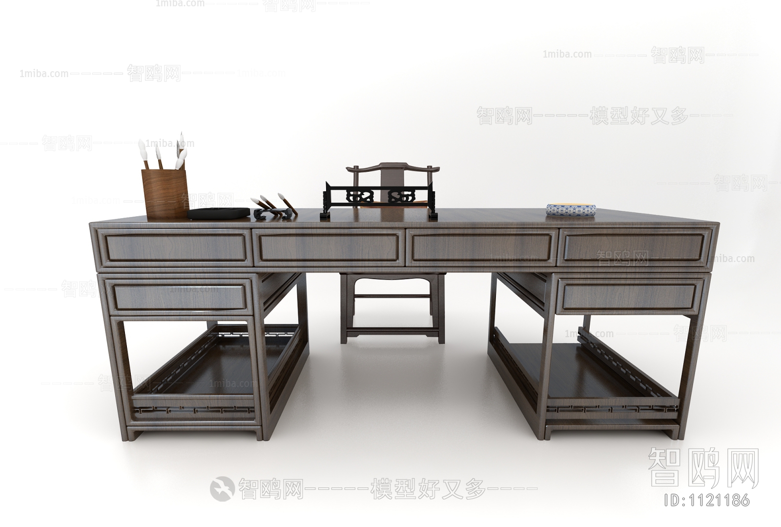 New Chinese Style Computer Desk And Chair