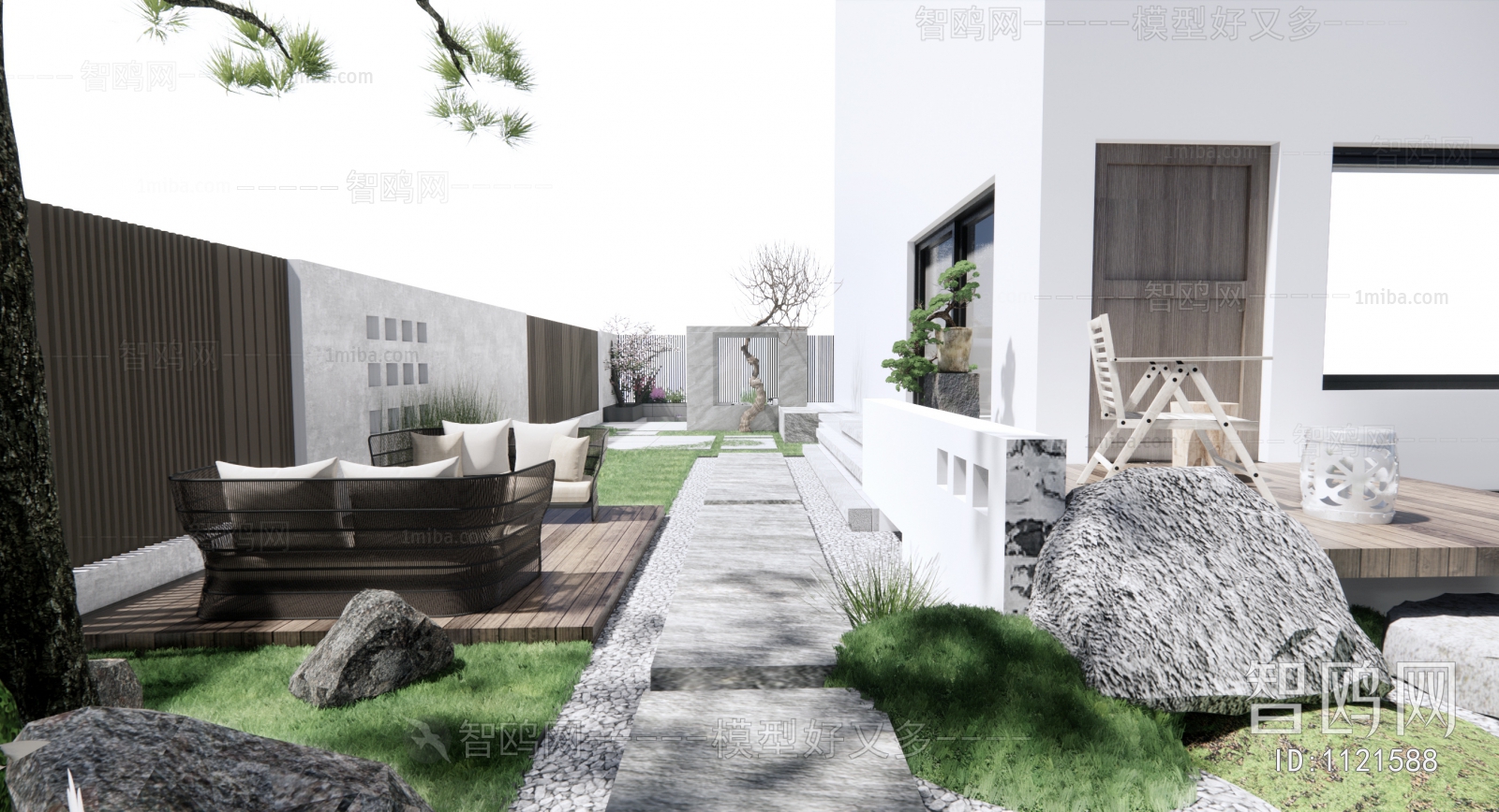 New Chinese Style Courtyard/landscape