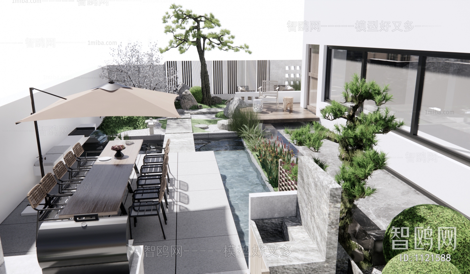 New Chinese Style Courtyard/landscape