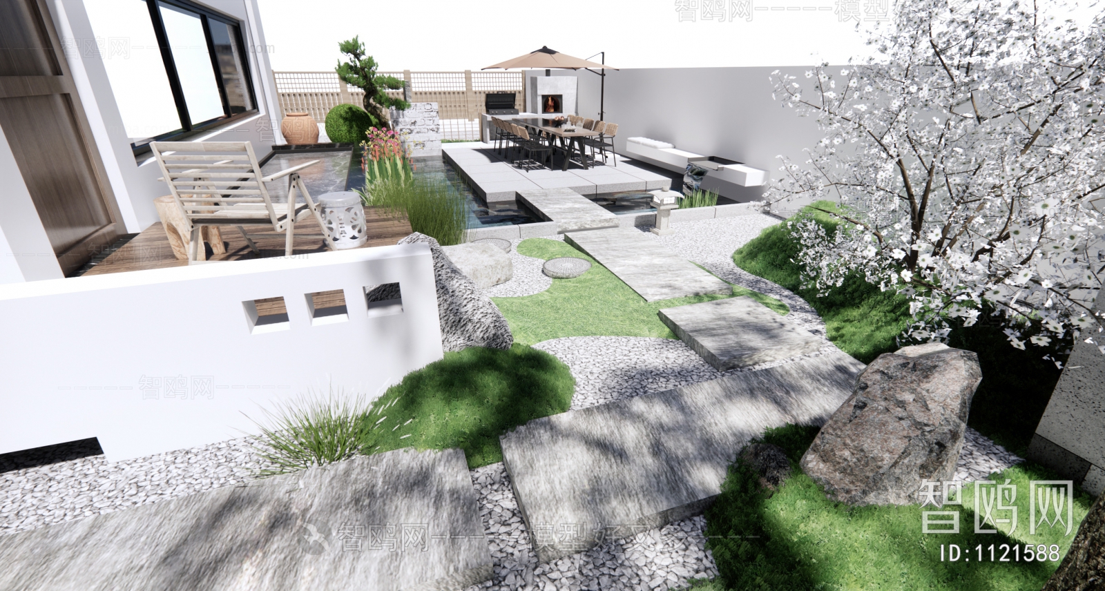 New Chinese Style Courtyard/landscape