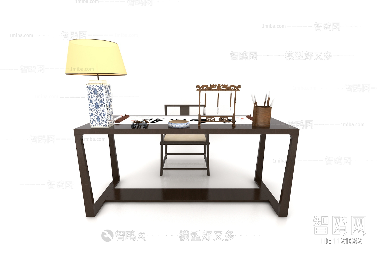 New Chinese Style Computer Desk And Chair