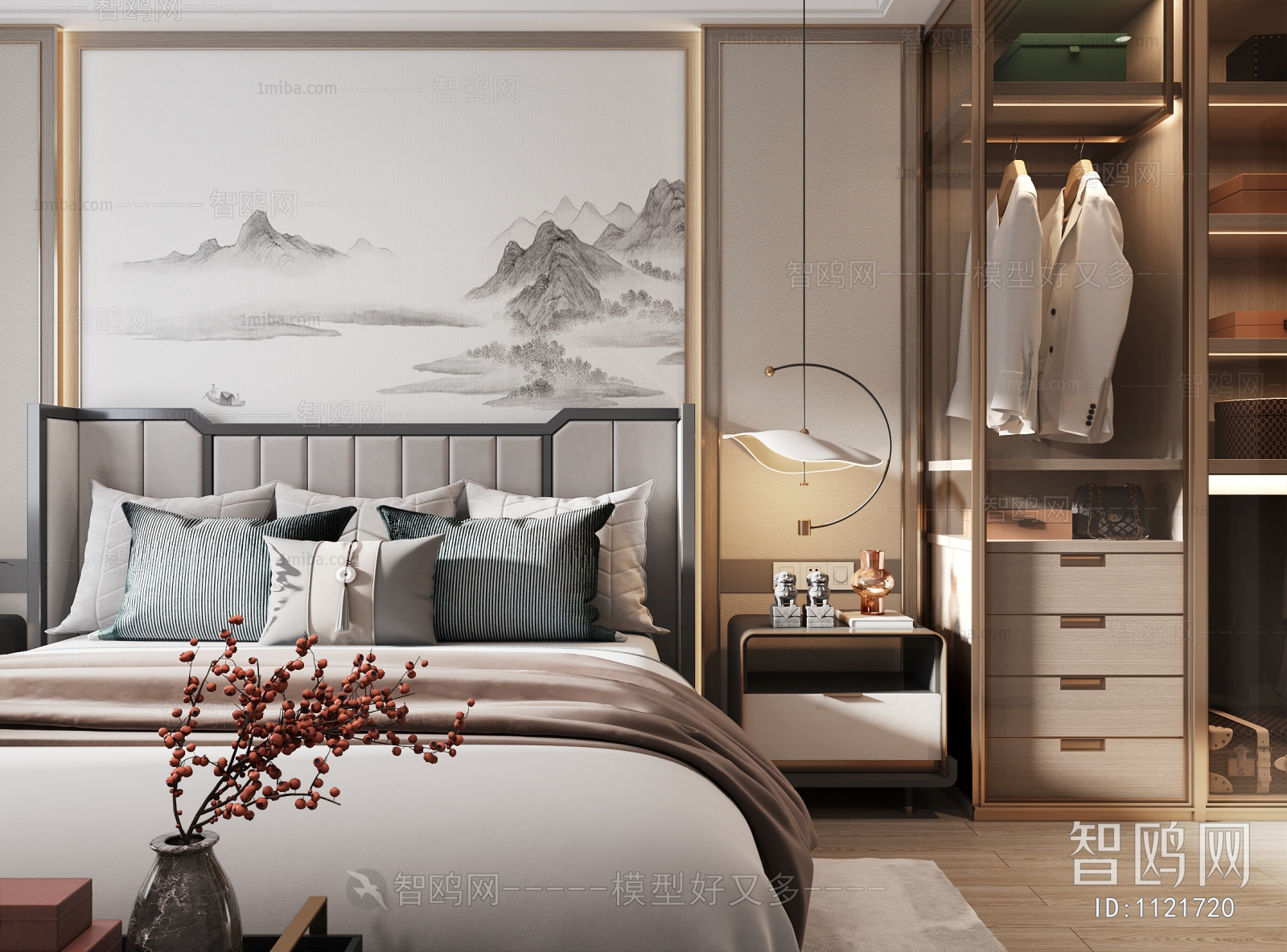 New Chinese Style Bedroom