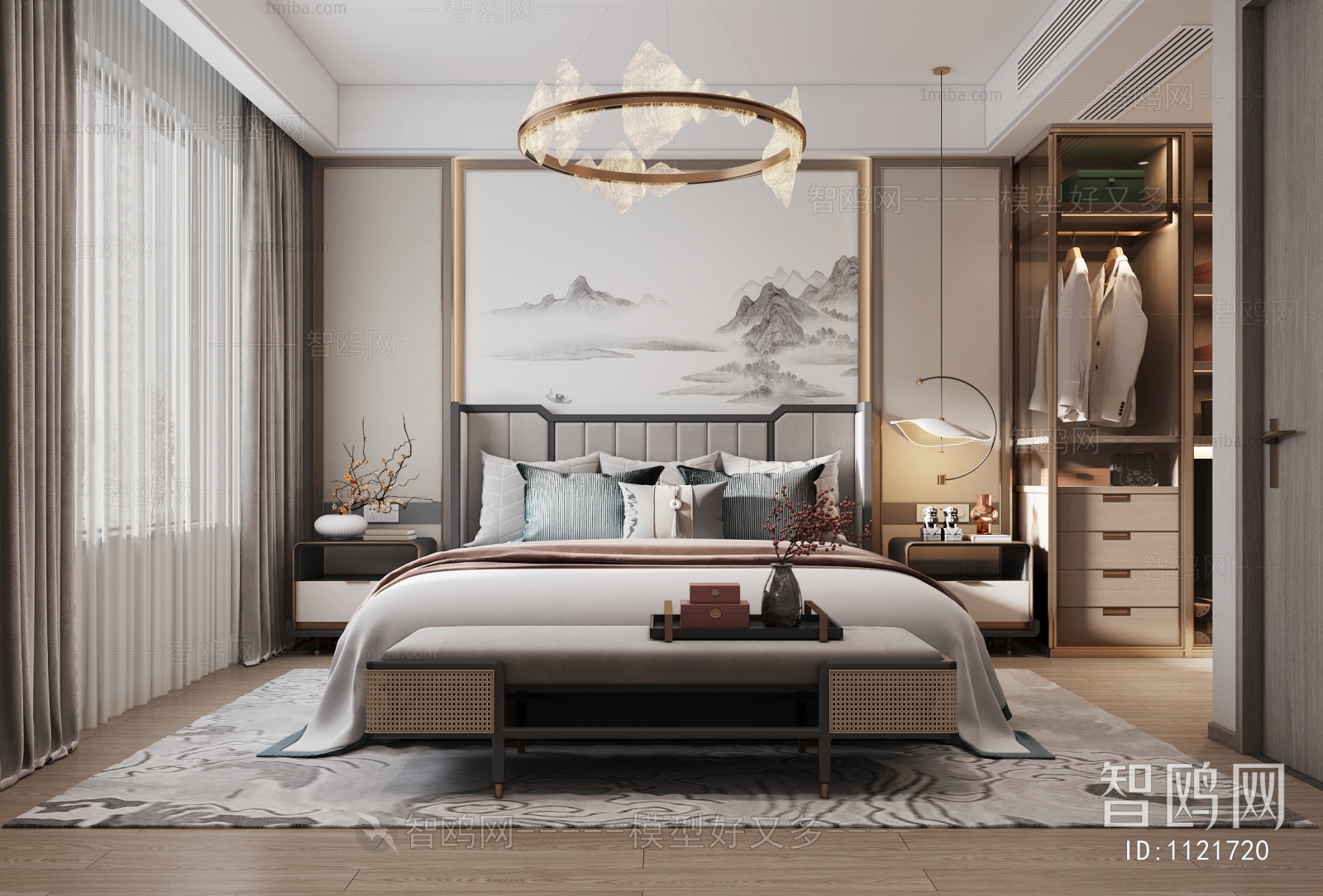 New Chinese Style Bedroom