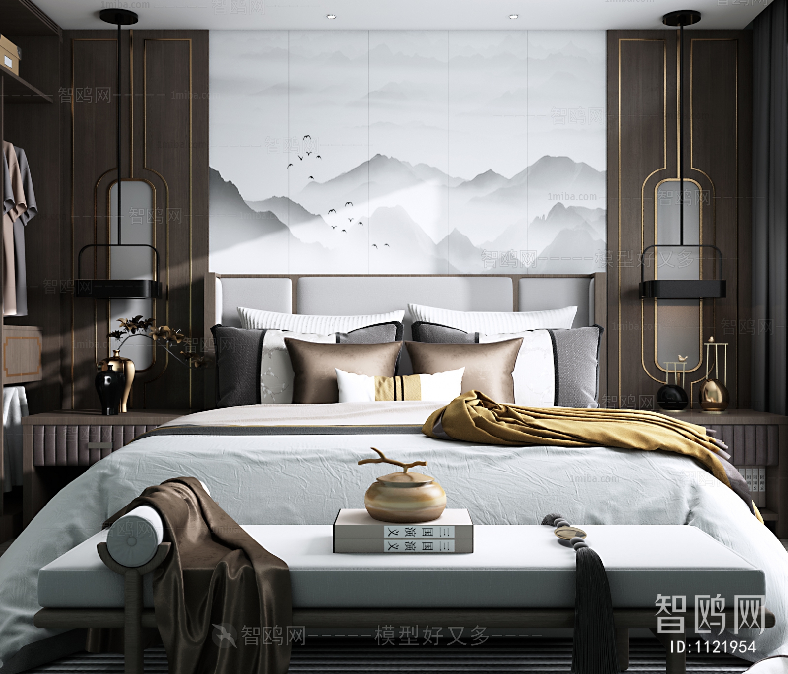 New Chinese Style Bedroom