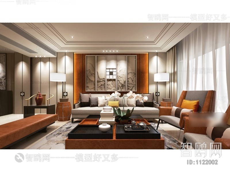 New Chinese Style A Living Room
