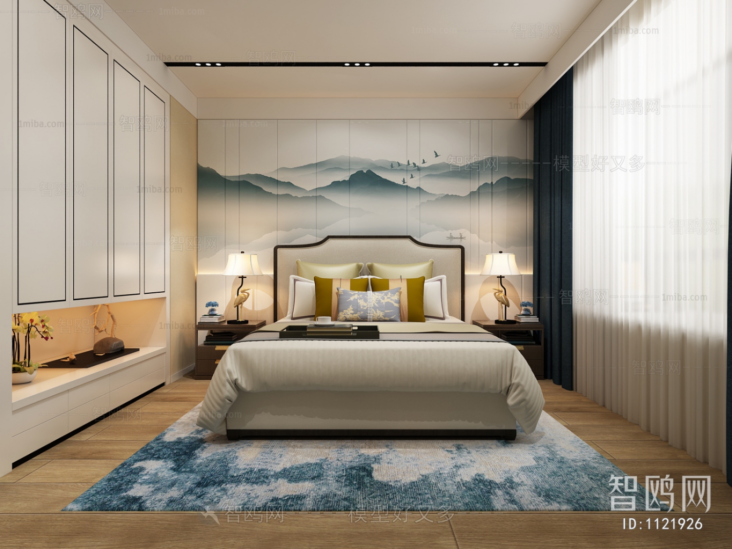 New Chinese Style Bedroom