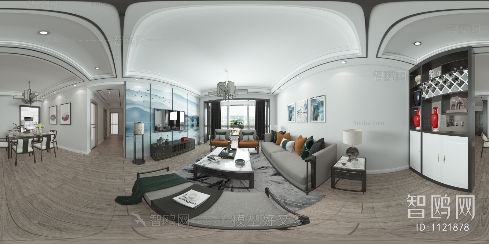 New Chinese Style A Living Room