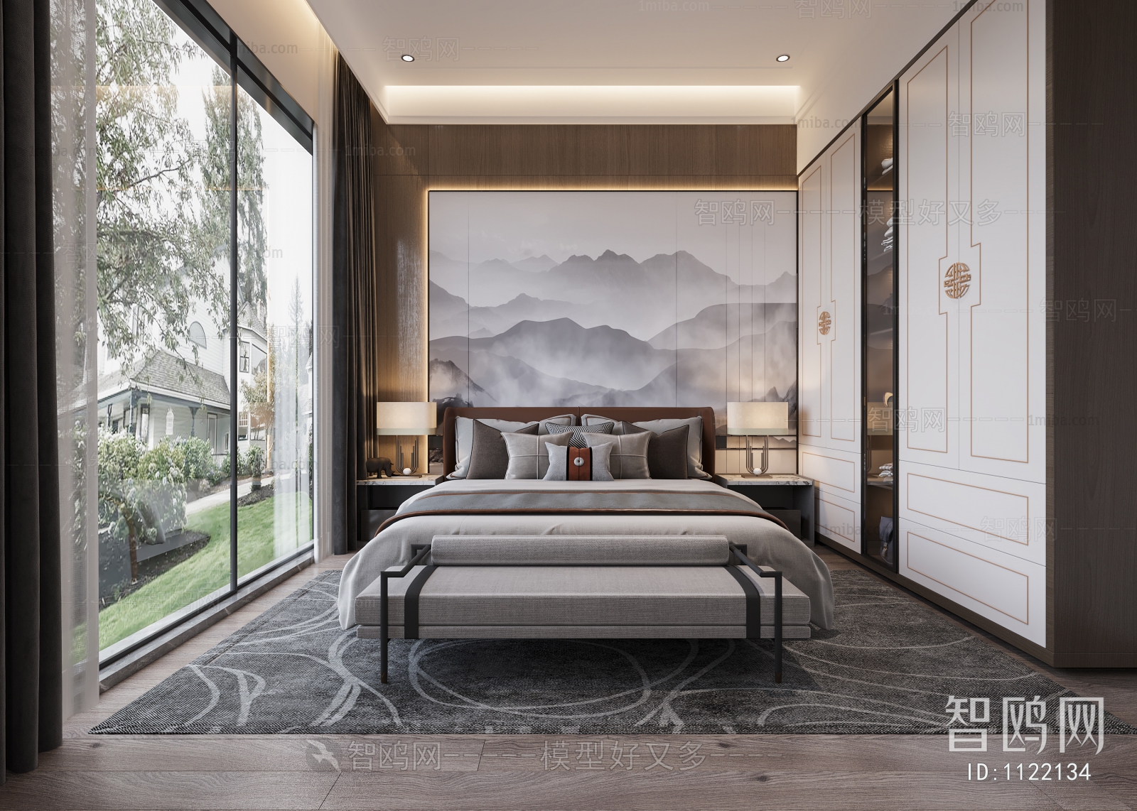 New Chinese Style Bedroom