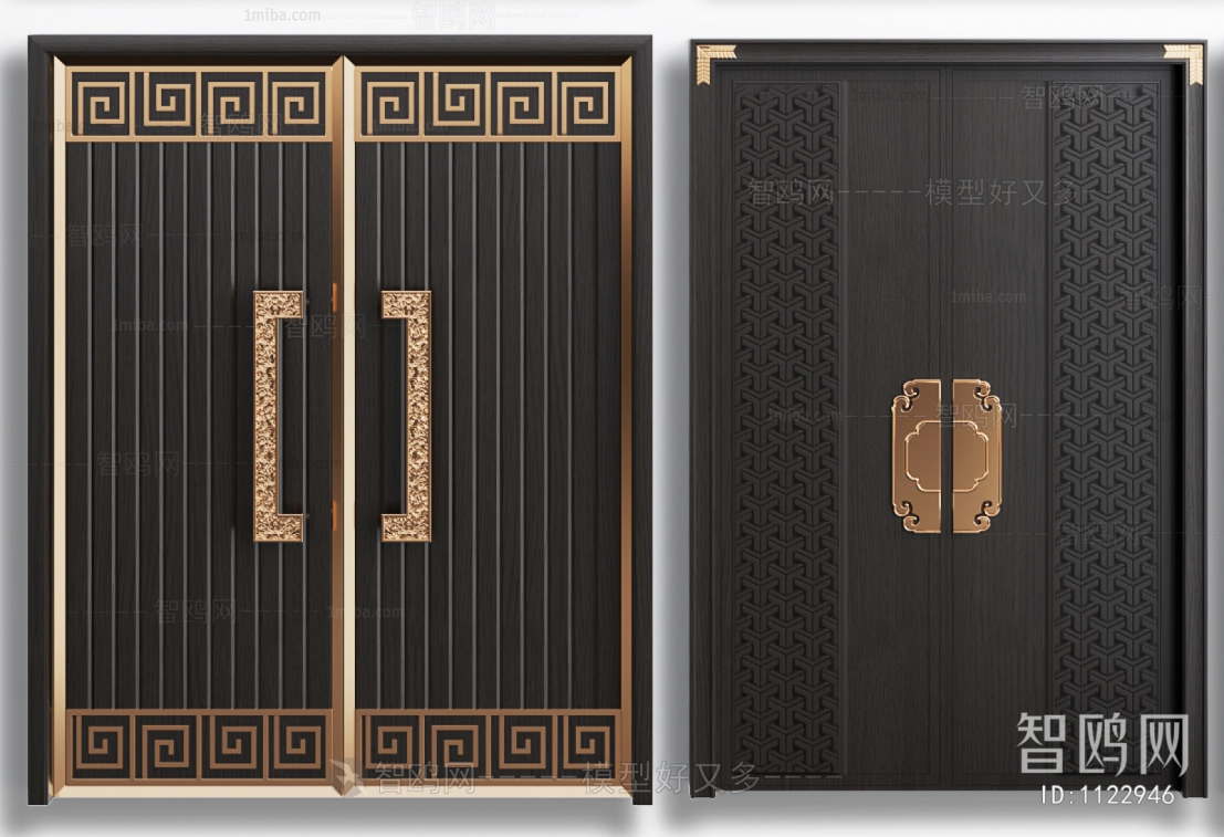 New Chinese Style Double Door