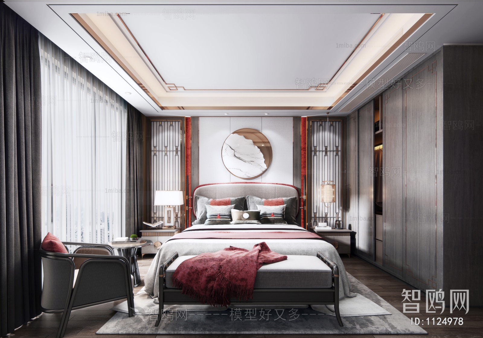 New Chinese Style Bedroom