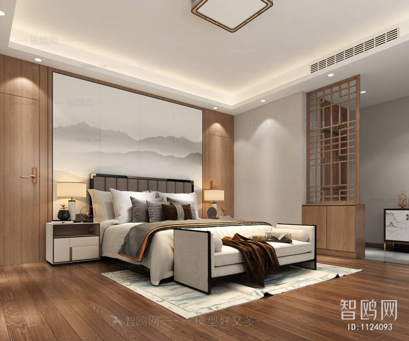 New Chinese Style Bedroom