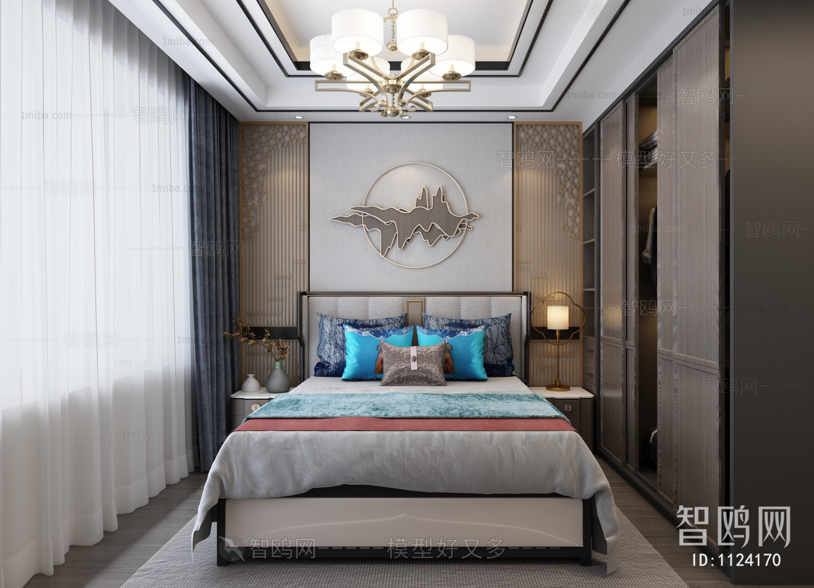 New Chinese Style Bedroom