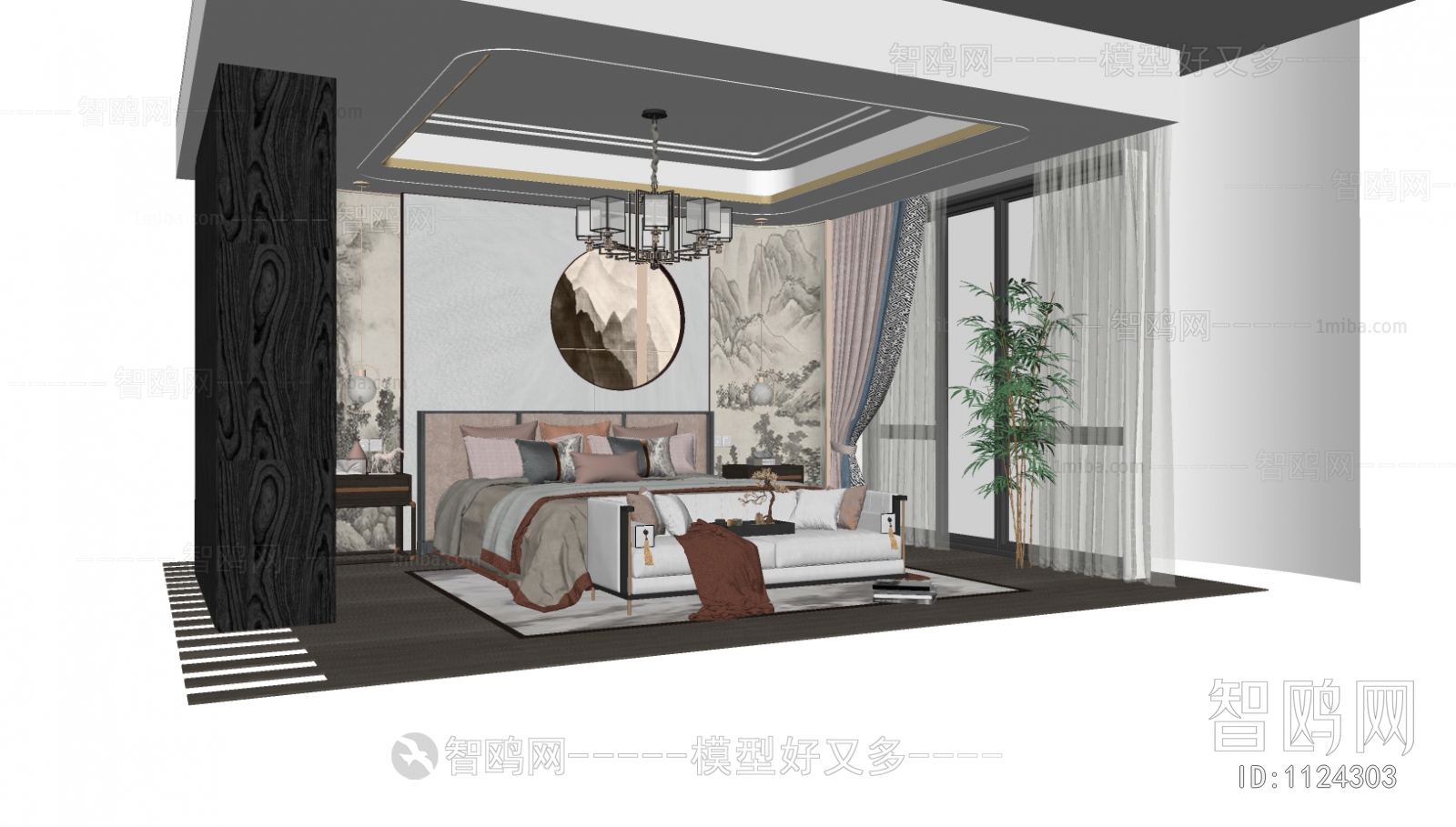 New Chinese Style Bedroom