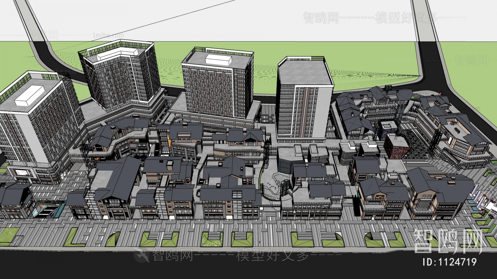 Modern Architectural Bird's-eye View Planning