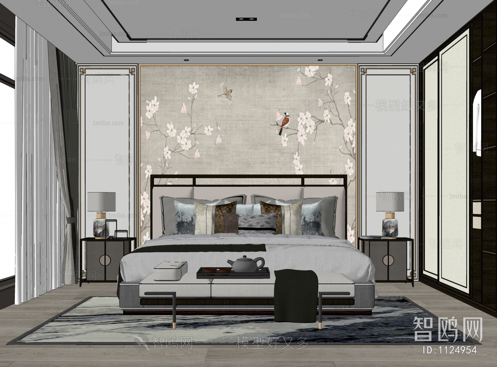 New Chinese Style Bedroom