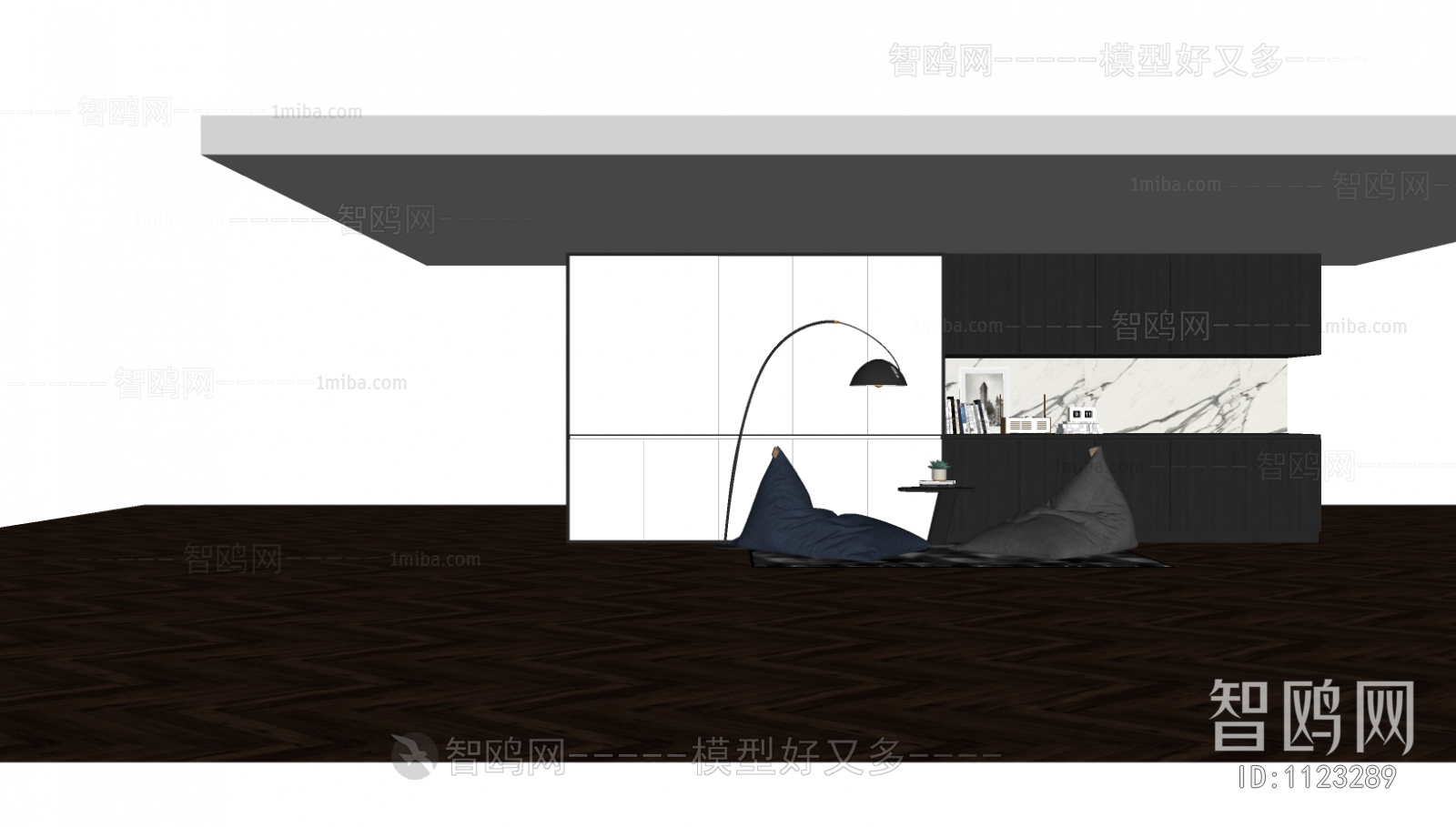 现代懒人沙发落地灯